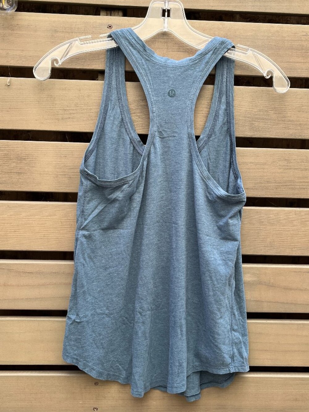 Lululemon Pima Cotton Love Tank Top Heathered Shipmate Teal Sz 4